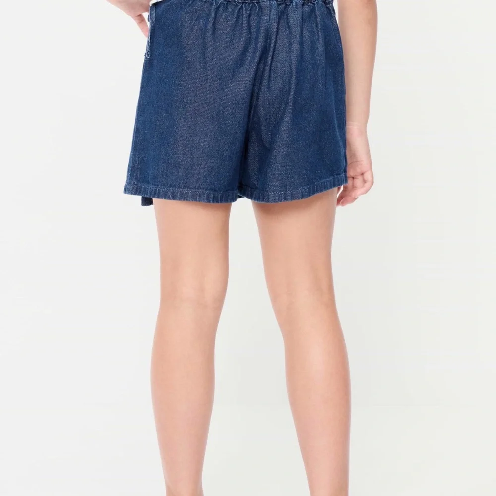 Denim Wrap Skort - Dark Blue
